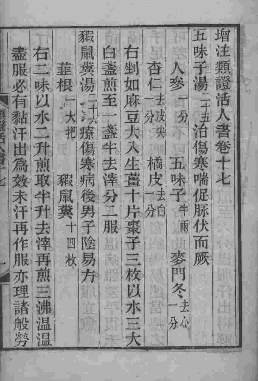 伤寒类证活人书  卷17